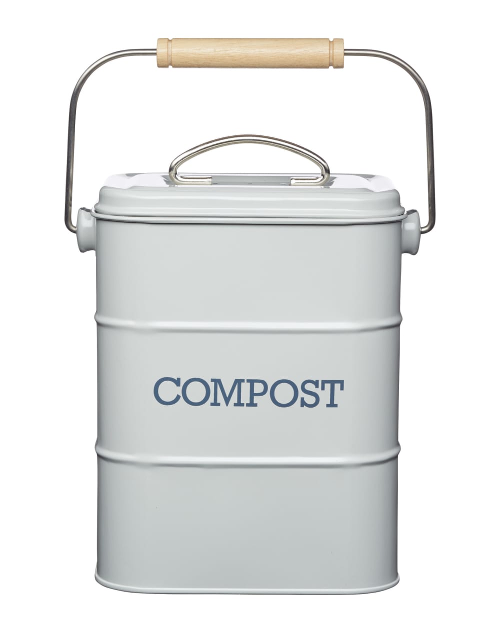 KitchenCraft Kompostbehälter Edelstahl Grau 3L Grau Edelstahl