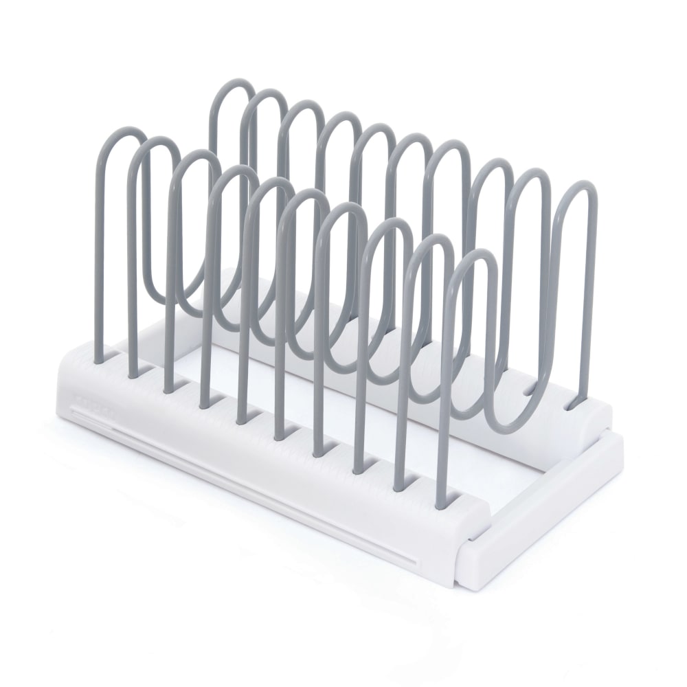 Organisateur D'Armoires Extensible En Plastique Blanc