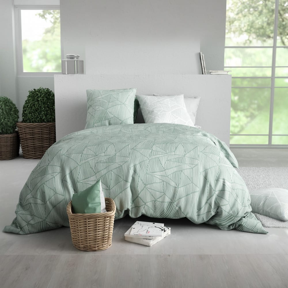 Parure de lit 240x260 cm Coton 57 fils Adely
