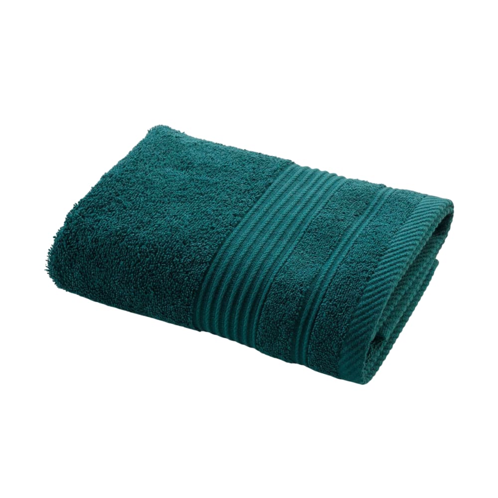 Serviette de toilette unie éponge 500 g/m² vert émeraude 50x90 cm