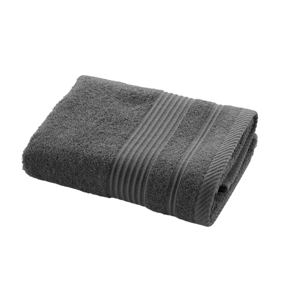 Serviette de toilette unie éponge 500 g/m² gris anthracite 50x90 cm