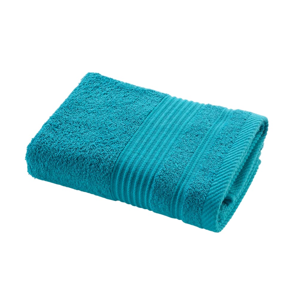 Serviette de toilette unie éponge 500 g/m² turquoise 50x90 cm