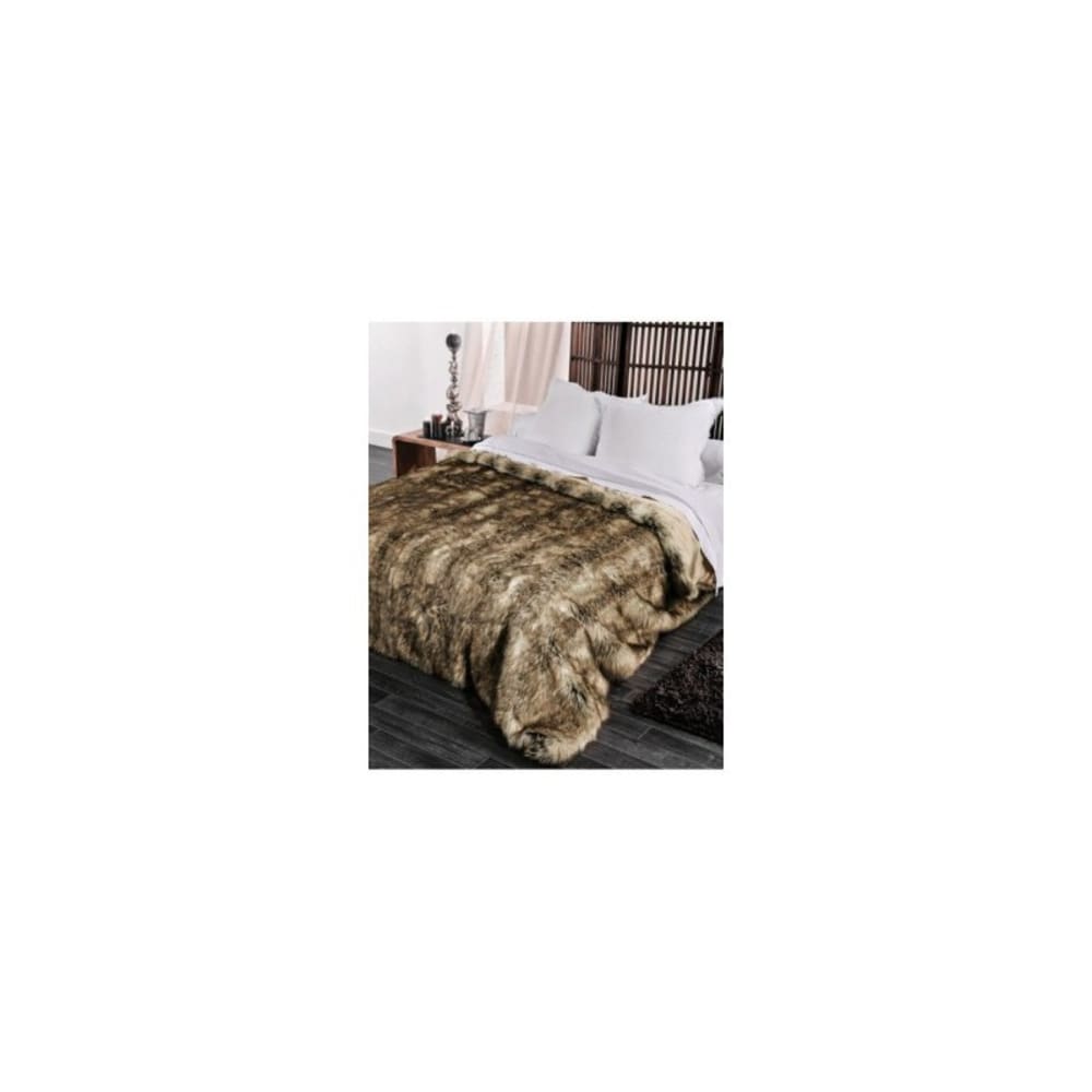 Dessus de lit fourrure marmotte 150x200cm