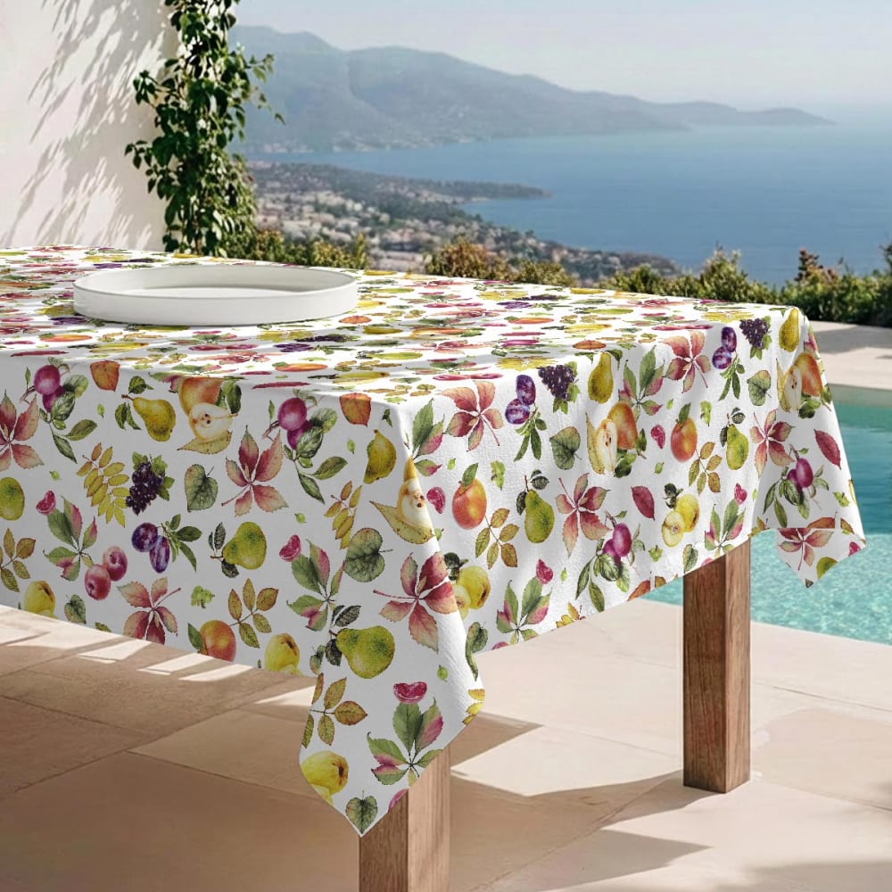 Naf Naf Fleckabweisende Tischdecke – 100 % Baumwolle, 140×140 cm Mehrfarbig Baumwolle