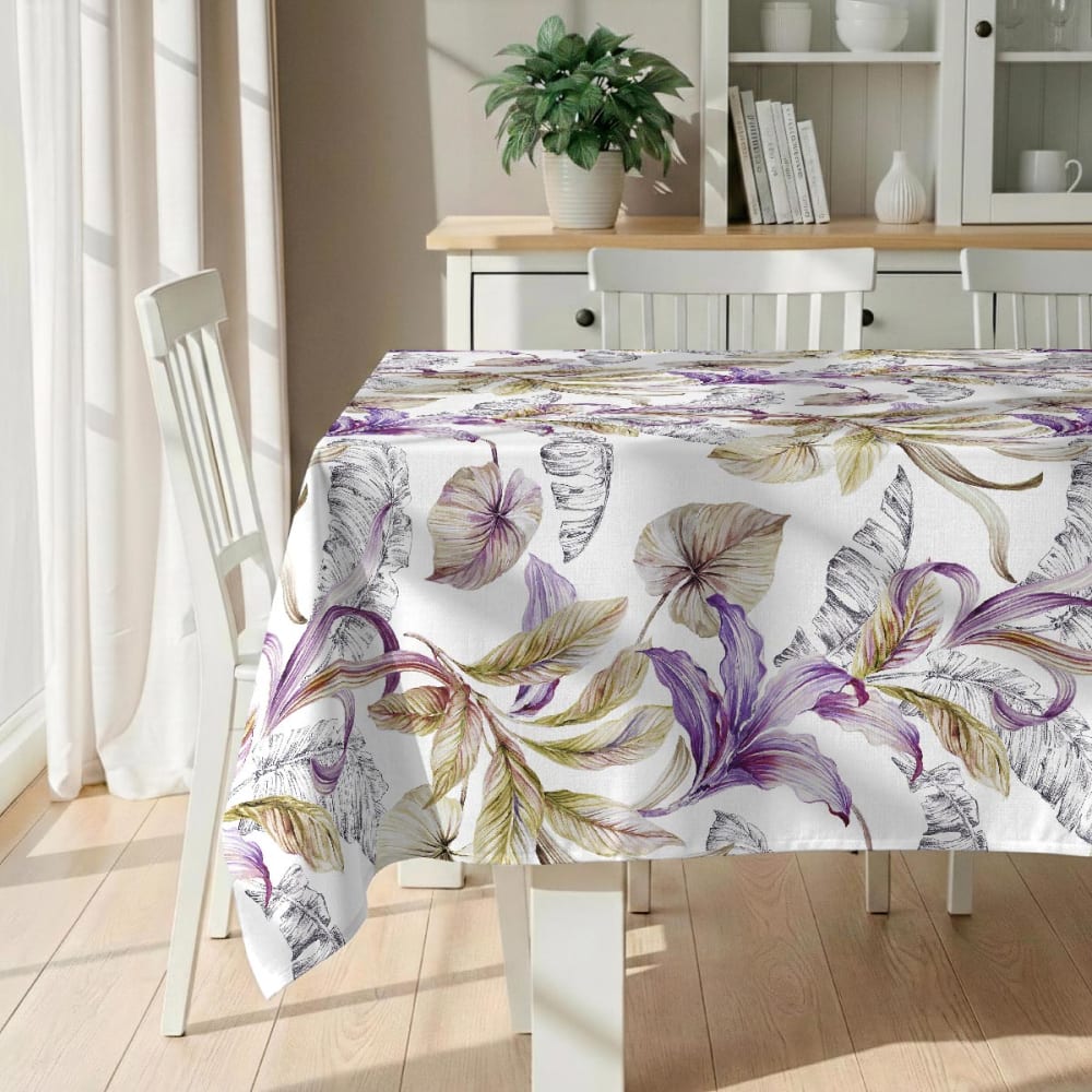 Fleckabweisende Tischdecke - 100 % Baumwolle, - 140x250 cm -