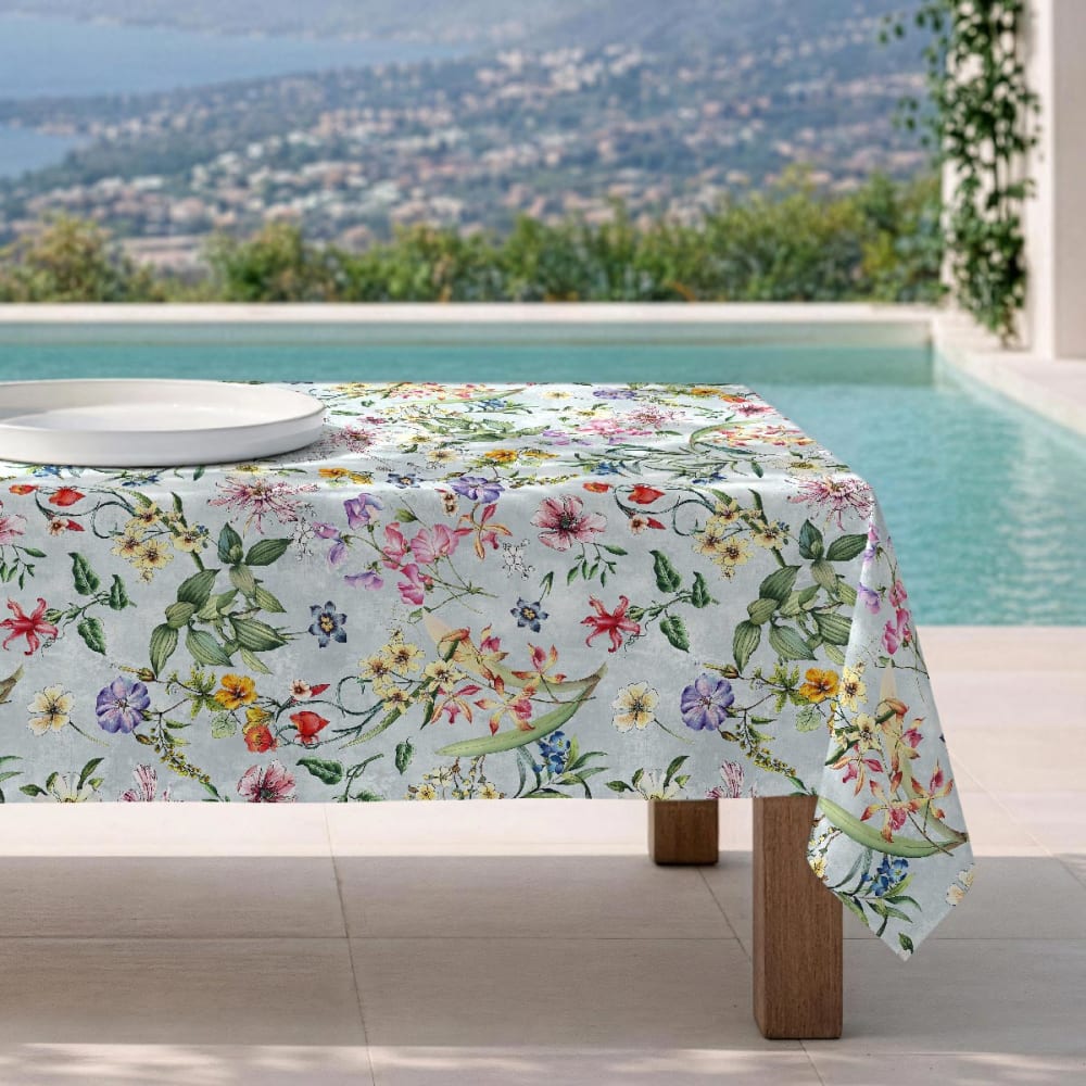 Fleckabweisende Tischdecke – 100 % Baumwolle, 140×200 cm -