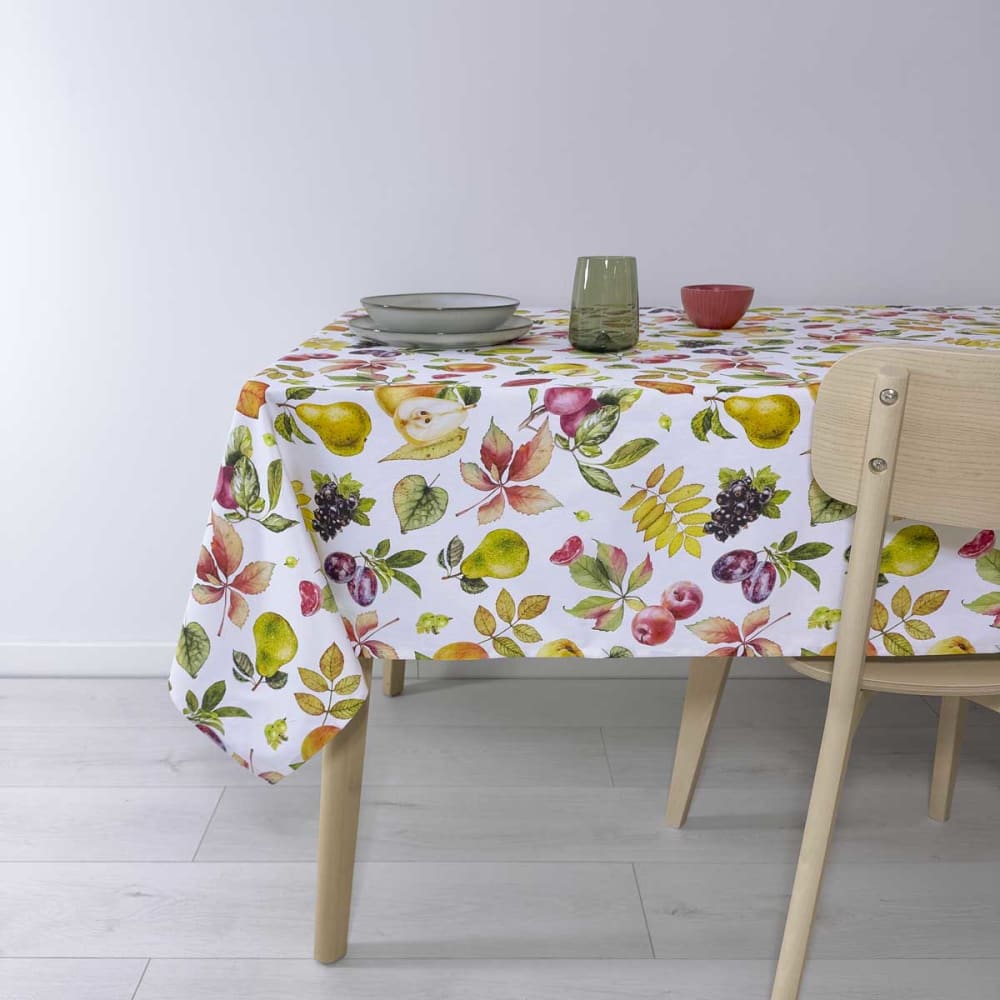 Nappe enduite anti-taches en coton 140x200 cm multicolore