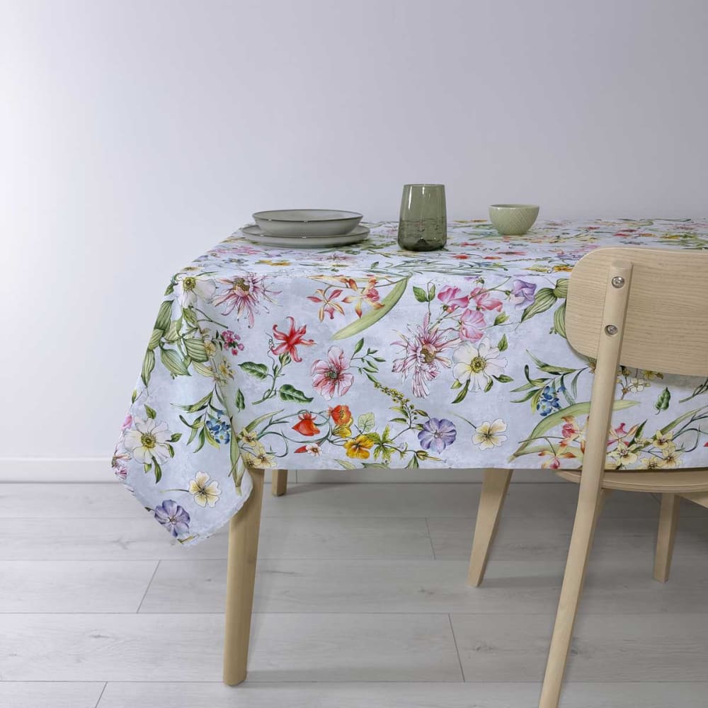 Nappe enduite anti-taches en coton 140x140 cm multicolore
