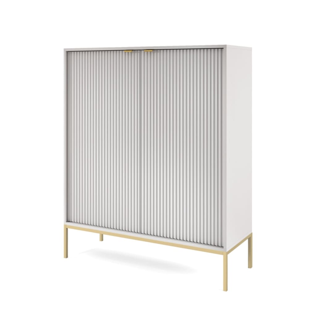 Buffet+2+portes+pieds+metal+dore+104x125+cm