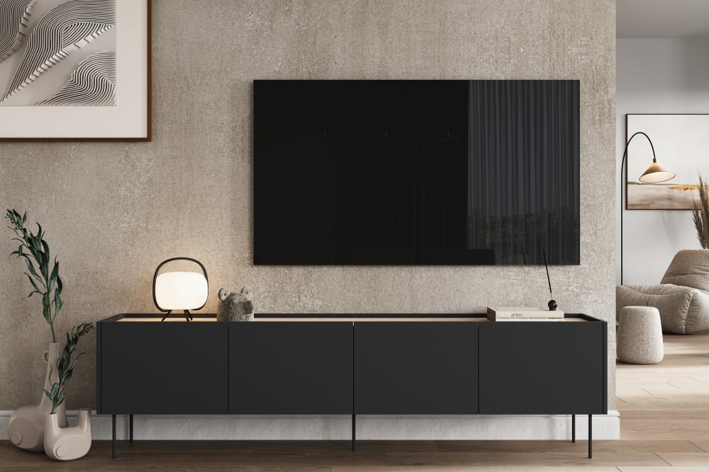 4-türiger TV-Schrank mit Metallfuß 220x60 cm - Maisons Du Monde