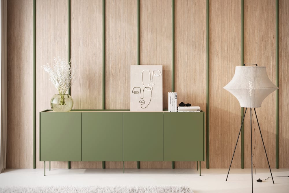 4-türige Kommode mit Metallfuß 220x85 cm - Maisons Du Monde