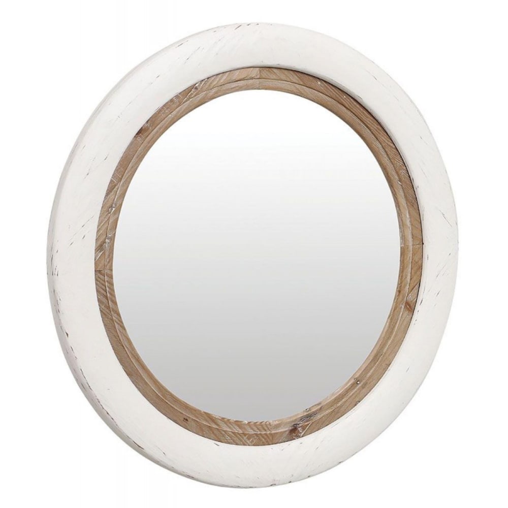 Miroir en bois blanc