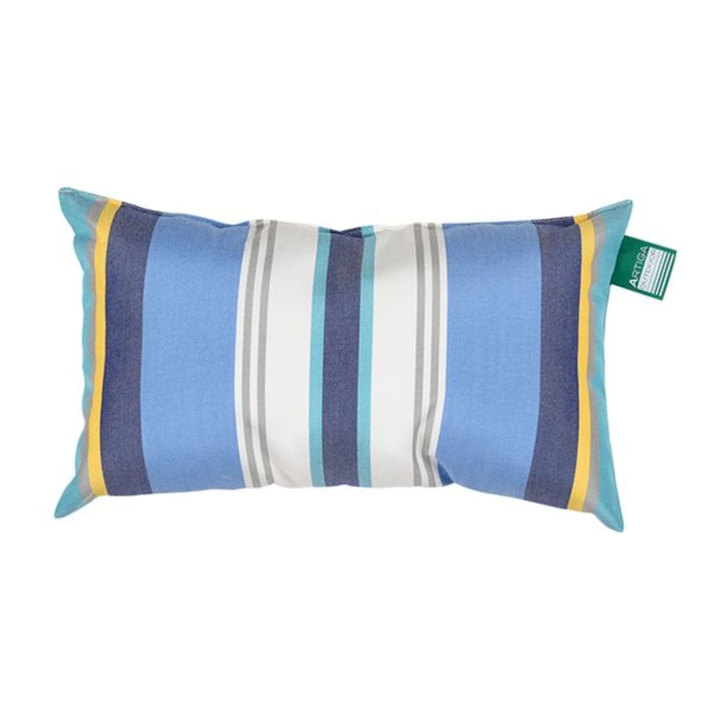 Mini coussin rectangulaire 40x24cm 100% Coton Bleu/Blanc
