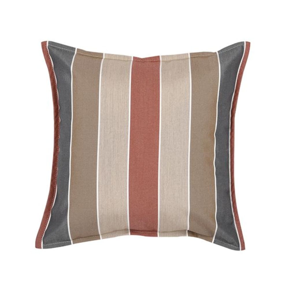Petit coussin carré 40x40cm 100% Coton Marron/Rouge
