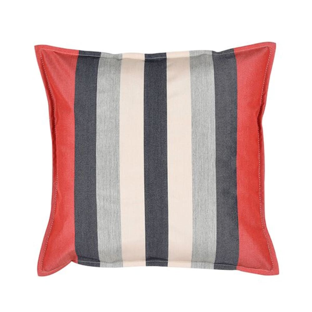 Petit coussin carré 40x40cm 100% Coton Rouge/Gris