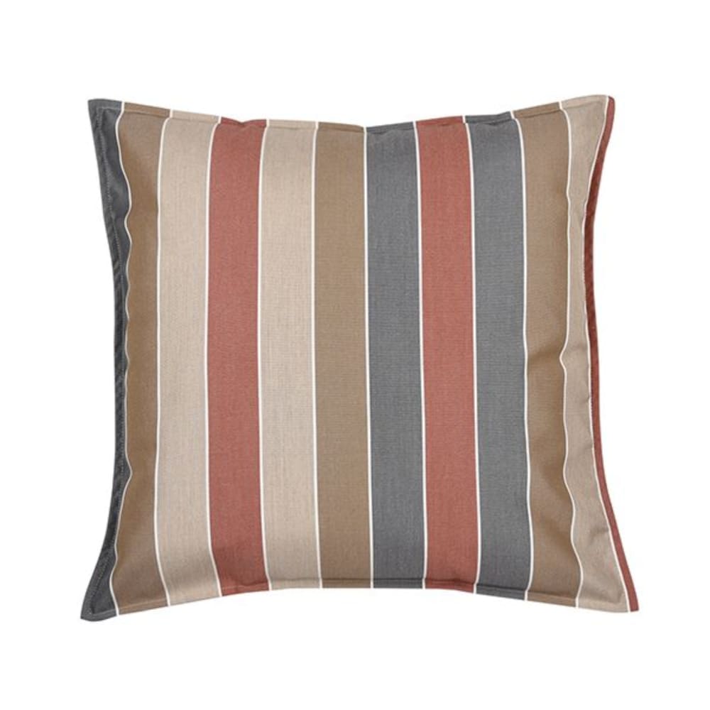 Moyen coussin carré 60x60cm 100% Coton Marron/Rouge