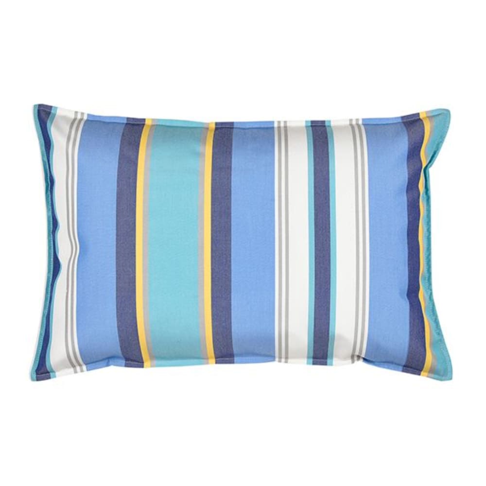 Coussin rectangulaire 100% Coton 70x45x19cm Bleu/Blanc