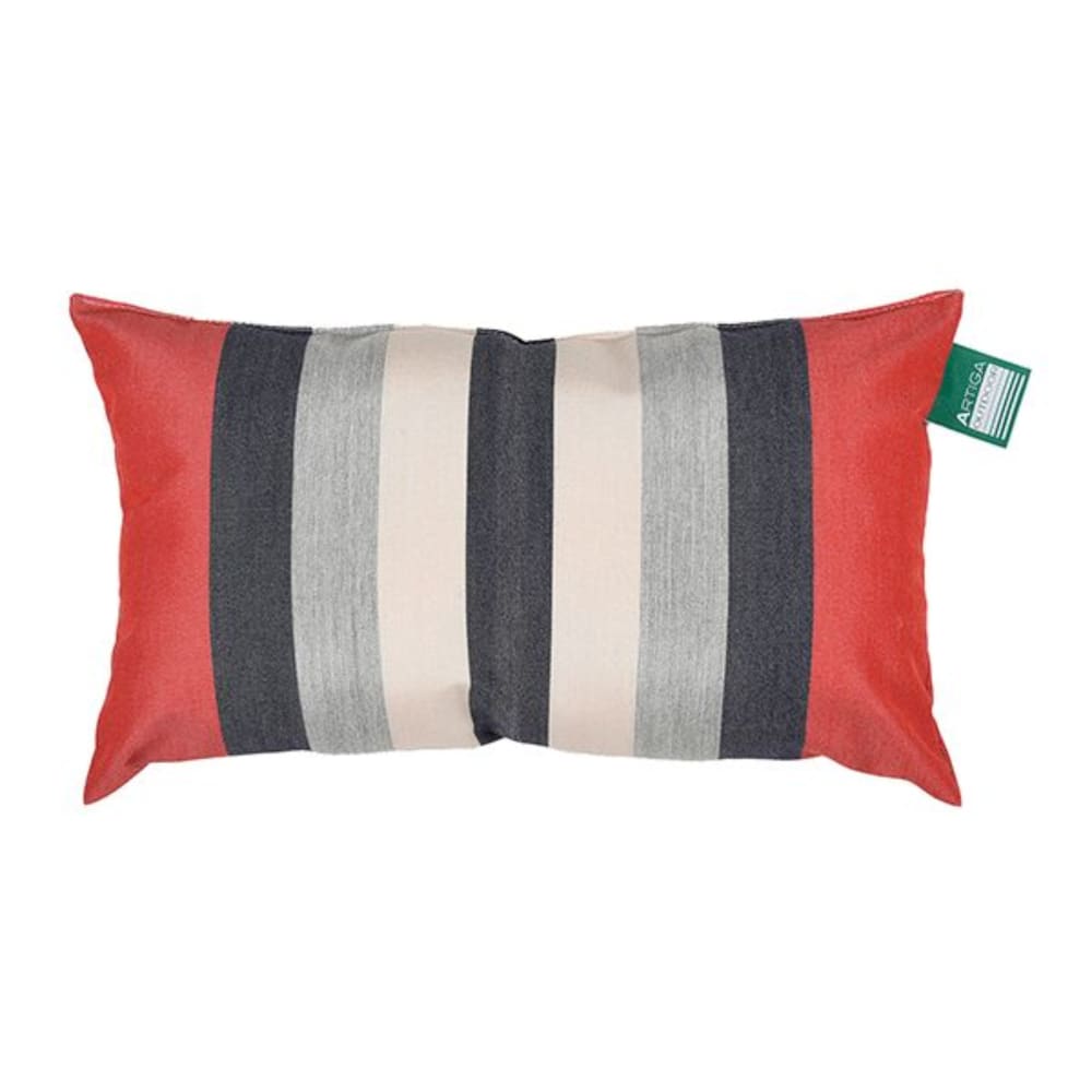 Mini coussin rectangulaire 40x24cm 100% Coton Rouge/Gris