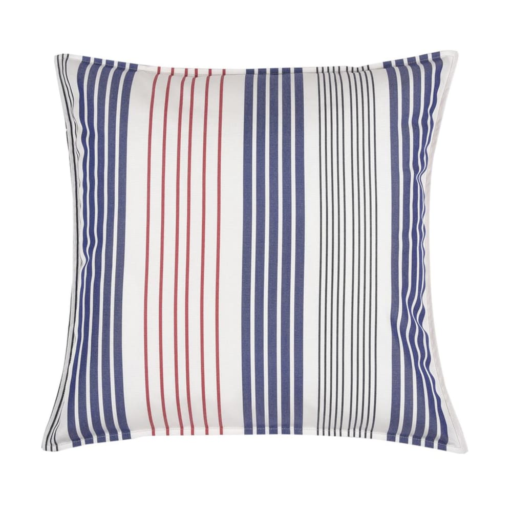 Moyen coussin carré 60x60cm 100% Coton Bleu/Blanc