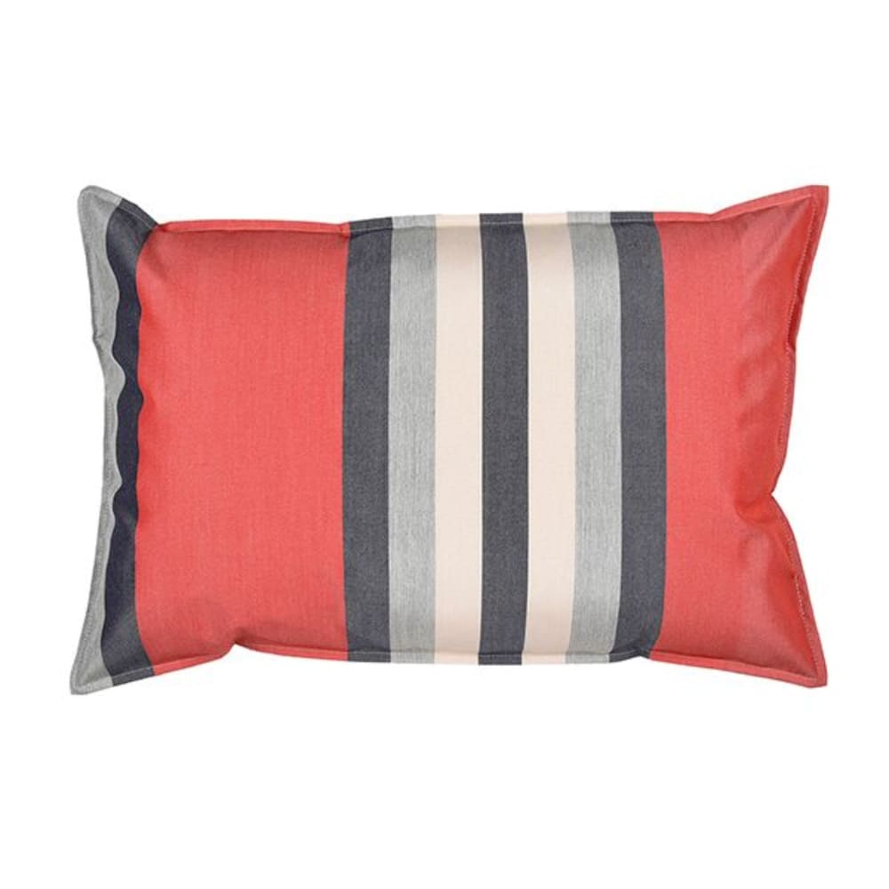 Coussin rectangulaire 70x45cm 100% Coton Rouge/Gris