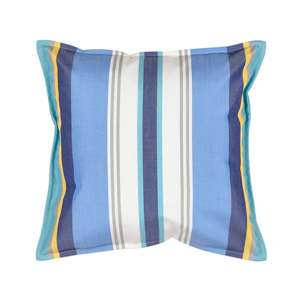 Petit coussin carré 100% Coton 40x40x17cm Bleu/Blanc