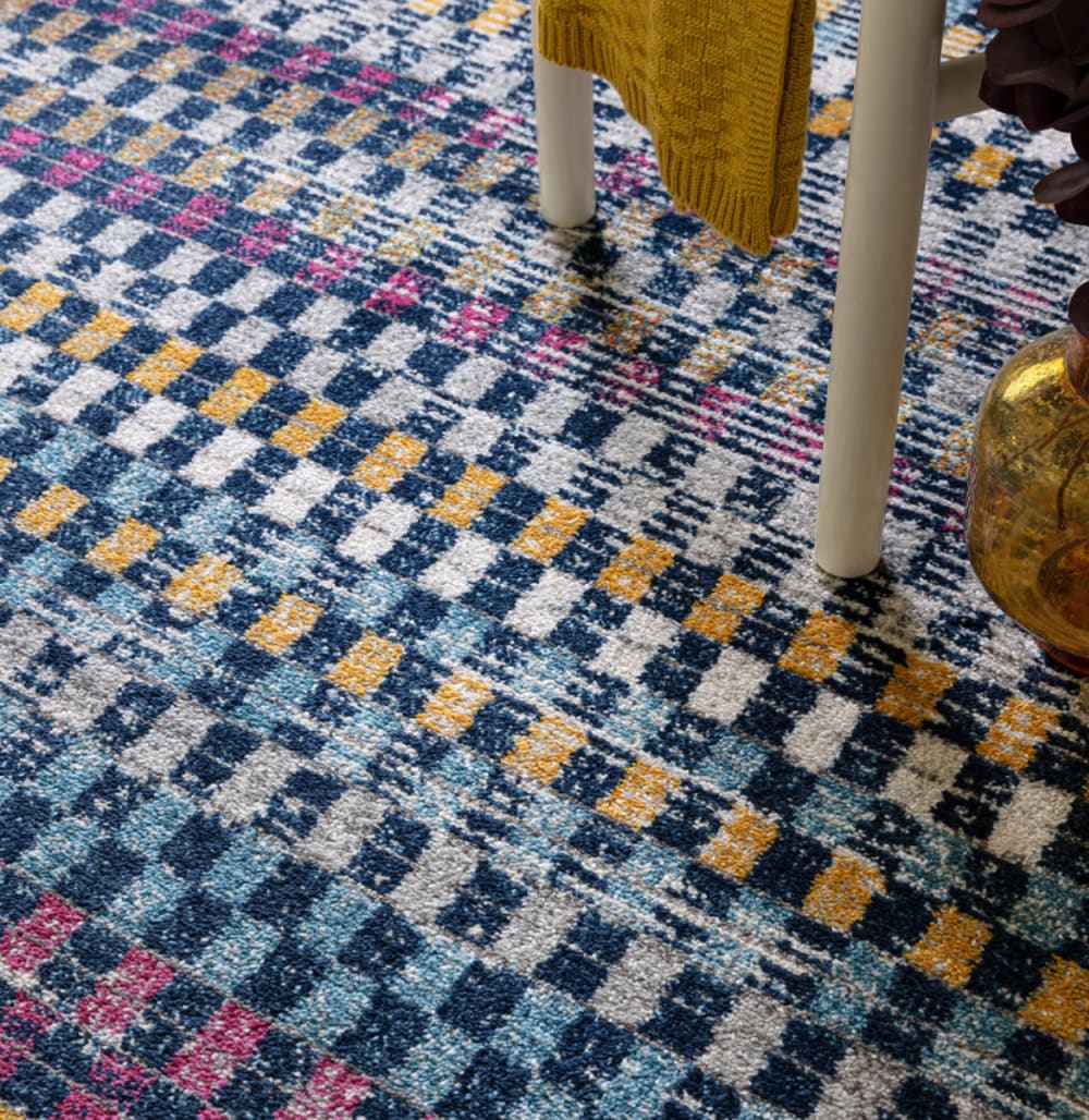 Tapis tissé plat moderne multicolore 120x170 cm — vue 4