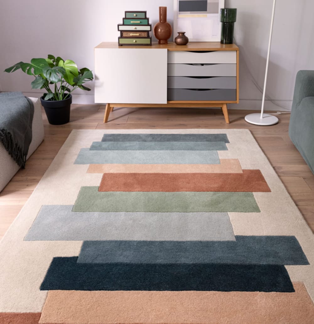 Novatrend Handgetufteter Wollteppich Beige 160x230 cm style modern Beige Wolle