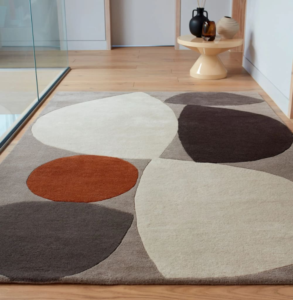 Novatrend Handgetufteter Wollteppich Orange 120x170 cm style modern orange Wolle