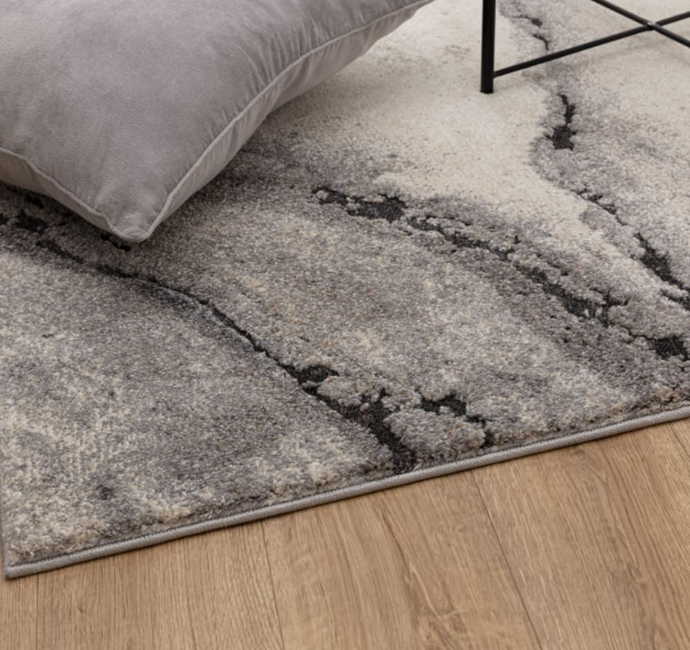 Tapis de salon tissé plat gris 080x150 cm — vue 4