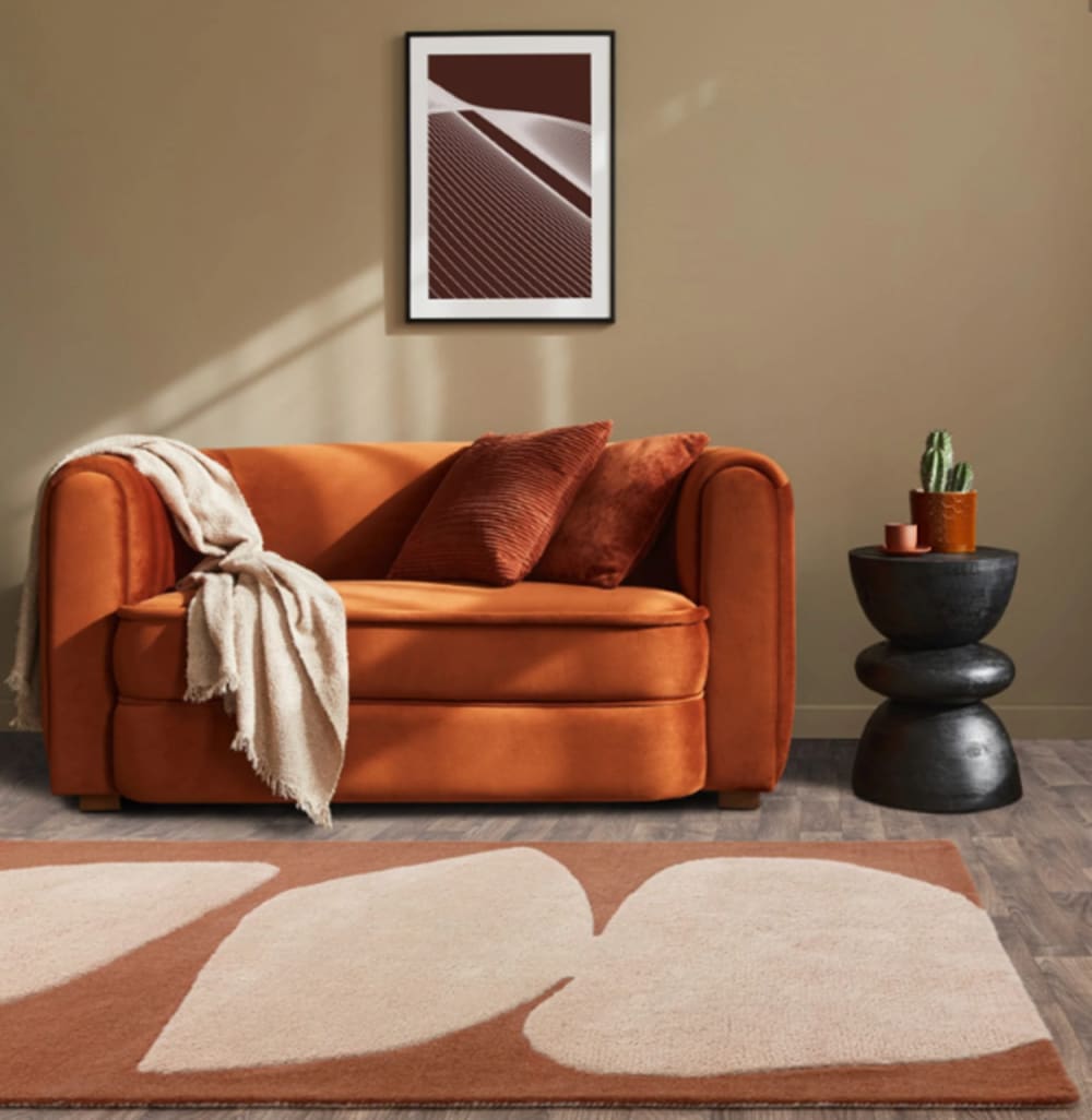 Novatrend Moderner handgetufteter Wollteppich Orange 120x170 cm style modern orange Wolle