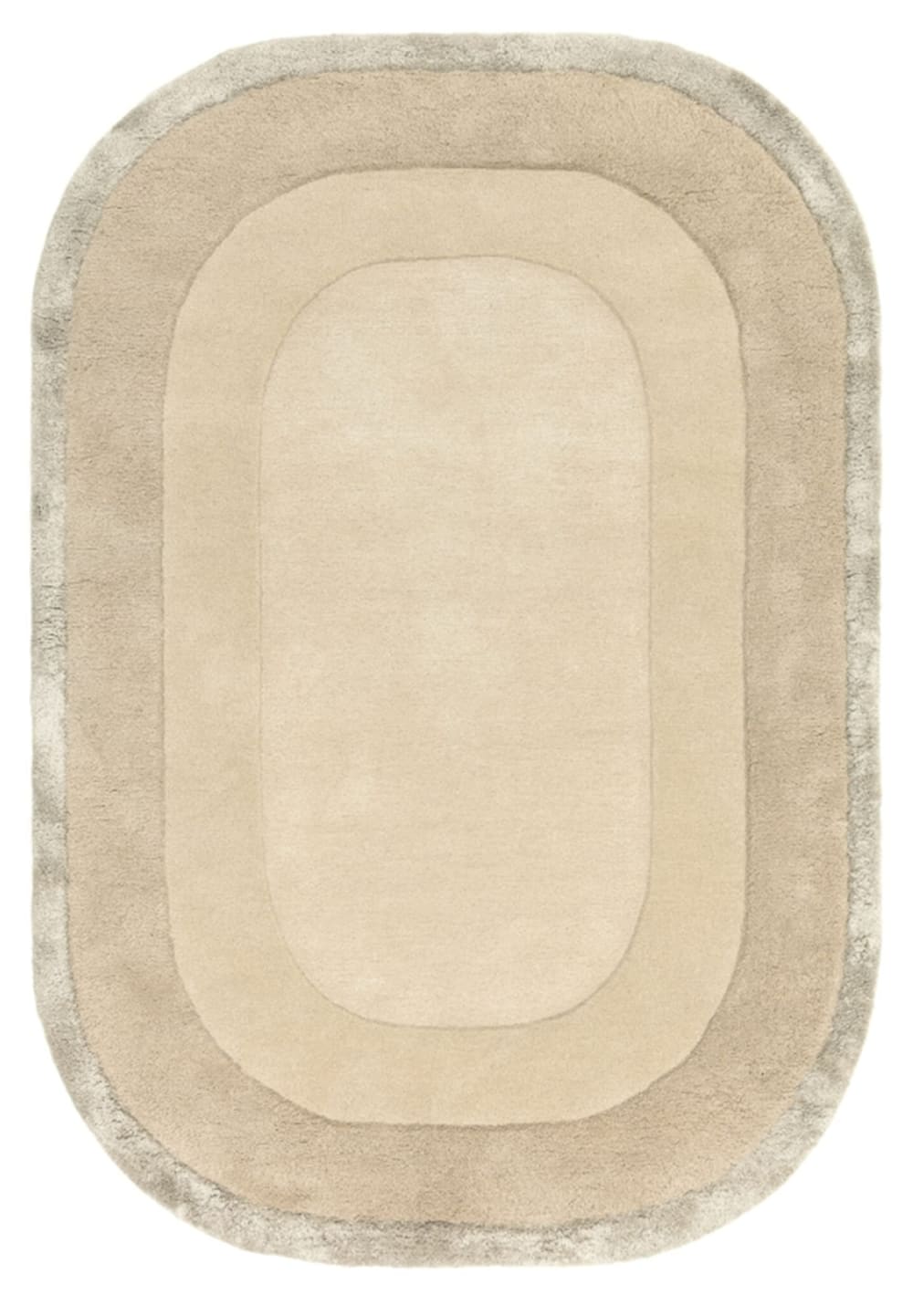 Handgetufteter Wollteppich Beige 200x290 cm - Maisons Du Monde