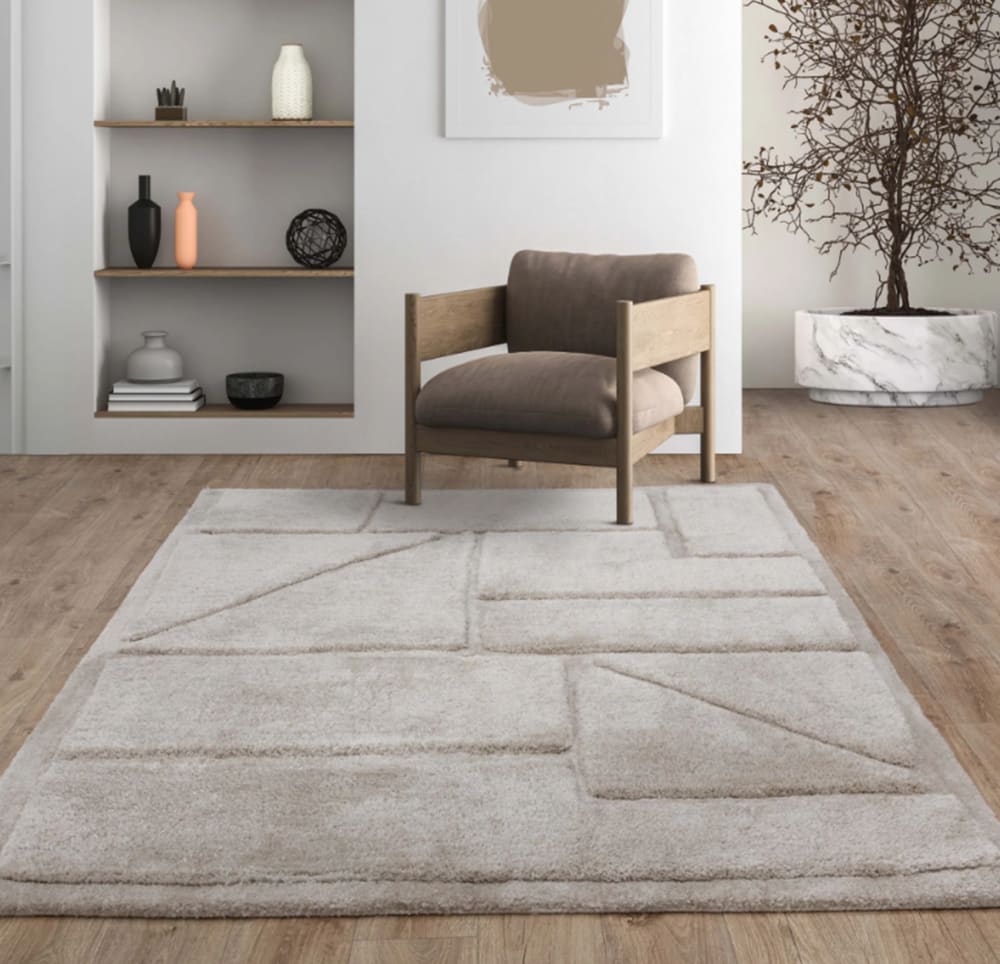 Novatrend Moderner Wohnzimmerteppich Braun 160x230 cm style modern Braun Pes - Polyester