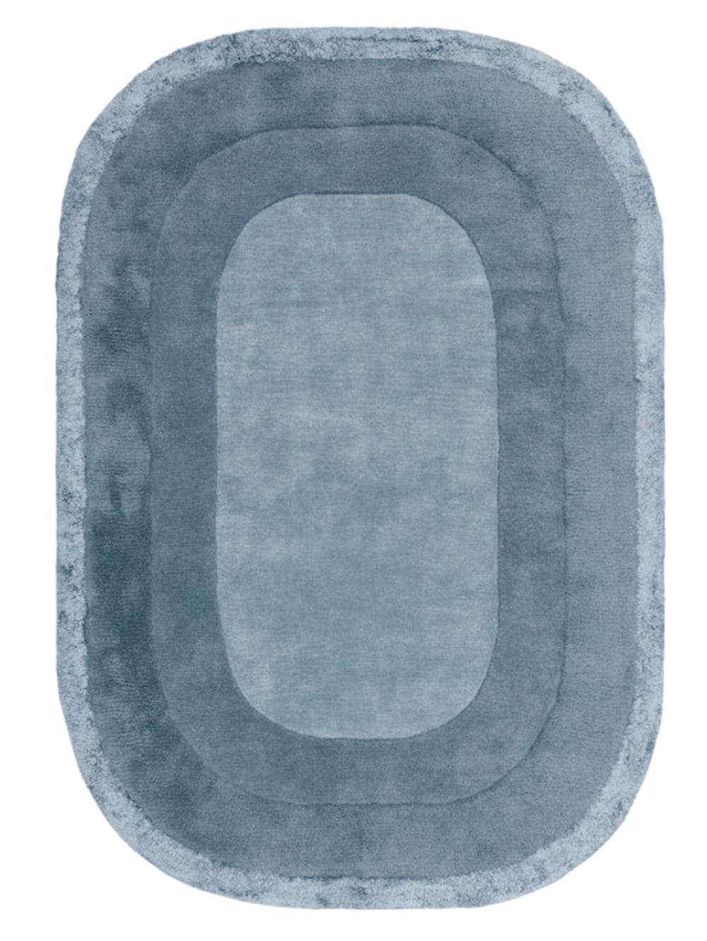 Handgetufteter Wollteppich Blau 160x230 cm - Maisons Du Monde