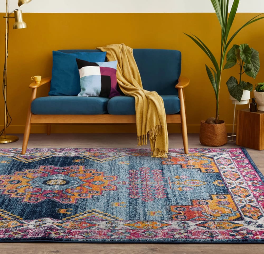 Tapis tissé plat moderne multicolore 080x150 cm — vue 3