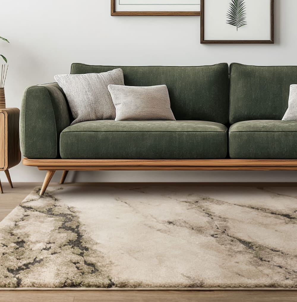 Tapis de salon tissé plat vert 080x150 cm — vue 3