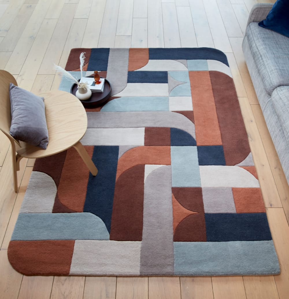 Novatrend Moderner handgetufteter Wollteppich Orange 120x170 cm style modern orange Wolle