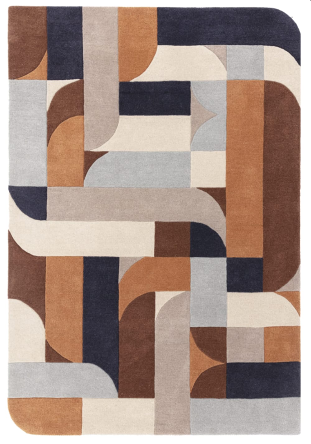 Tapis moderne tufté - orange