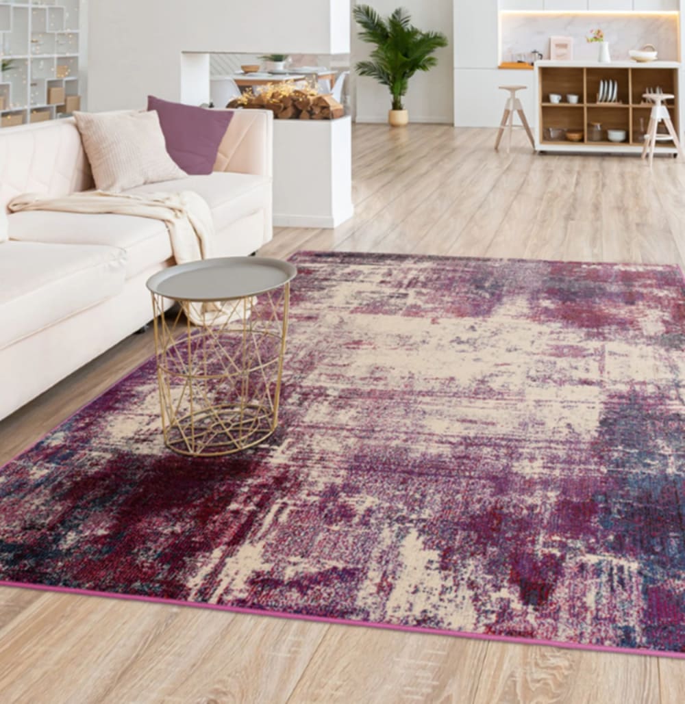 Tapis tissé plat moderne violet 120x170 cm — vue 3