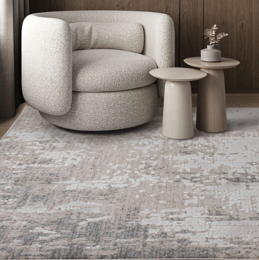 Tapis tissé plat moderne gris 120x160 cm — vue 3