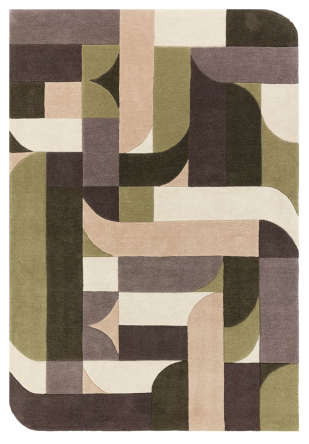 tapis moderne tufté - vert