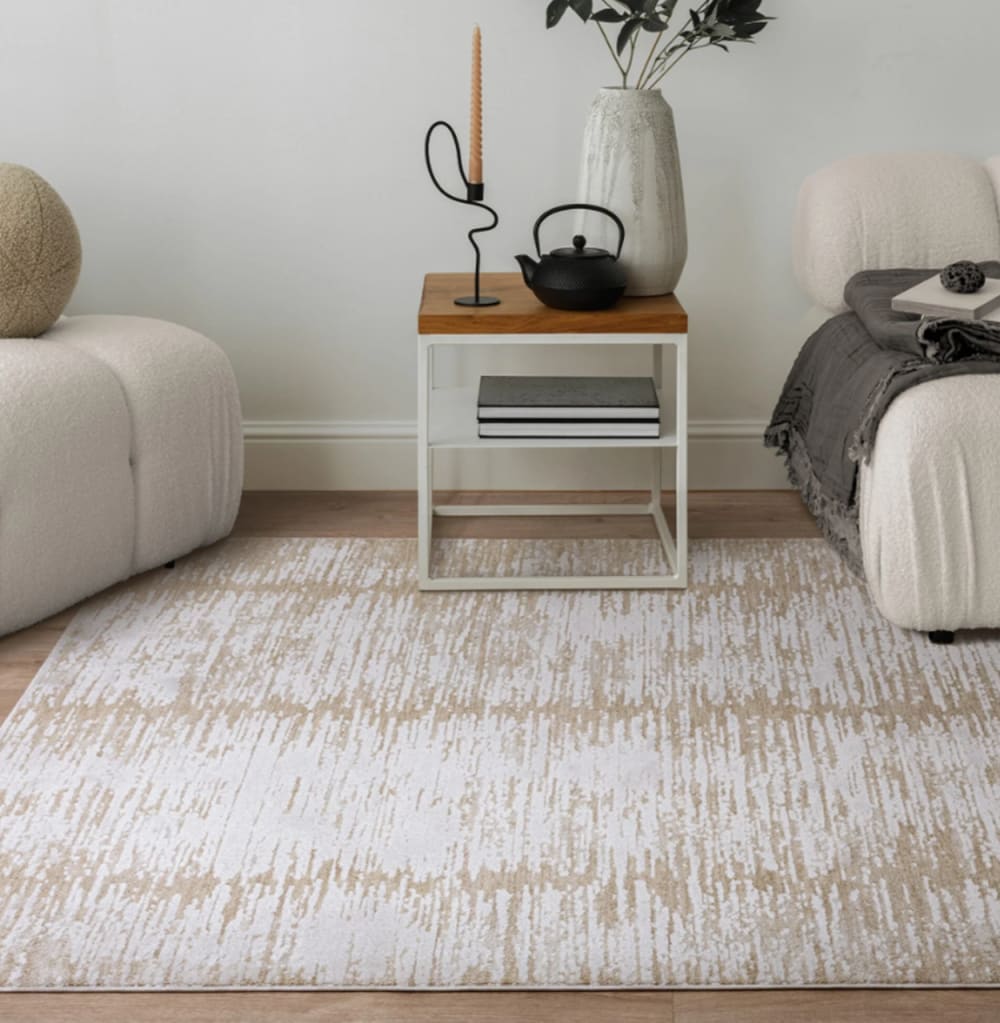 Novatrend Moderner Flachgewebeteppich Beige 120x160 cm style modern Beige Pp - Polypropylen