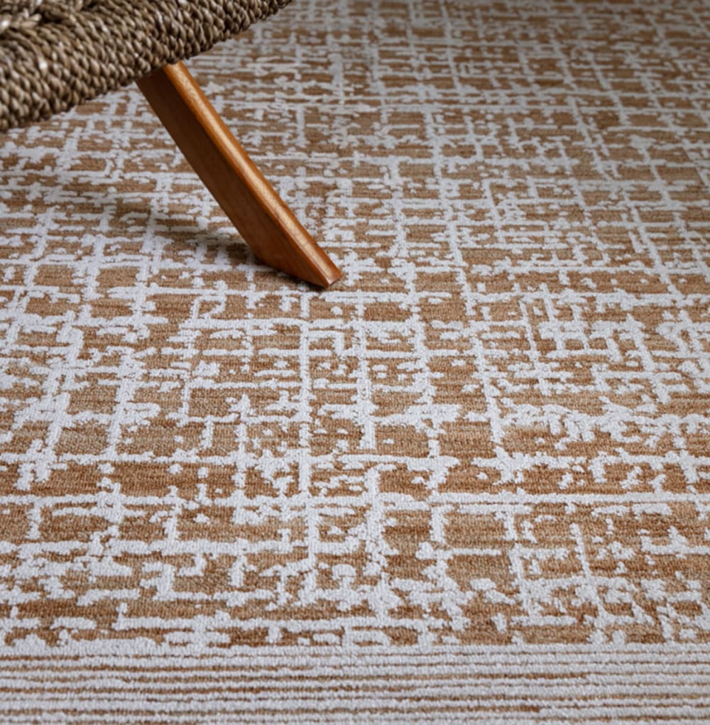 Tapis tissé plat moderne orange 120x160 cm — vue 4