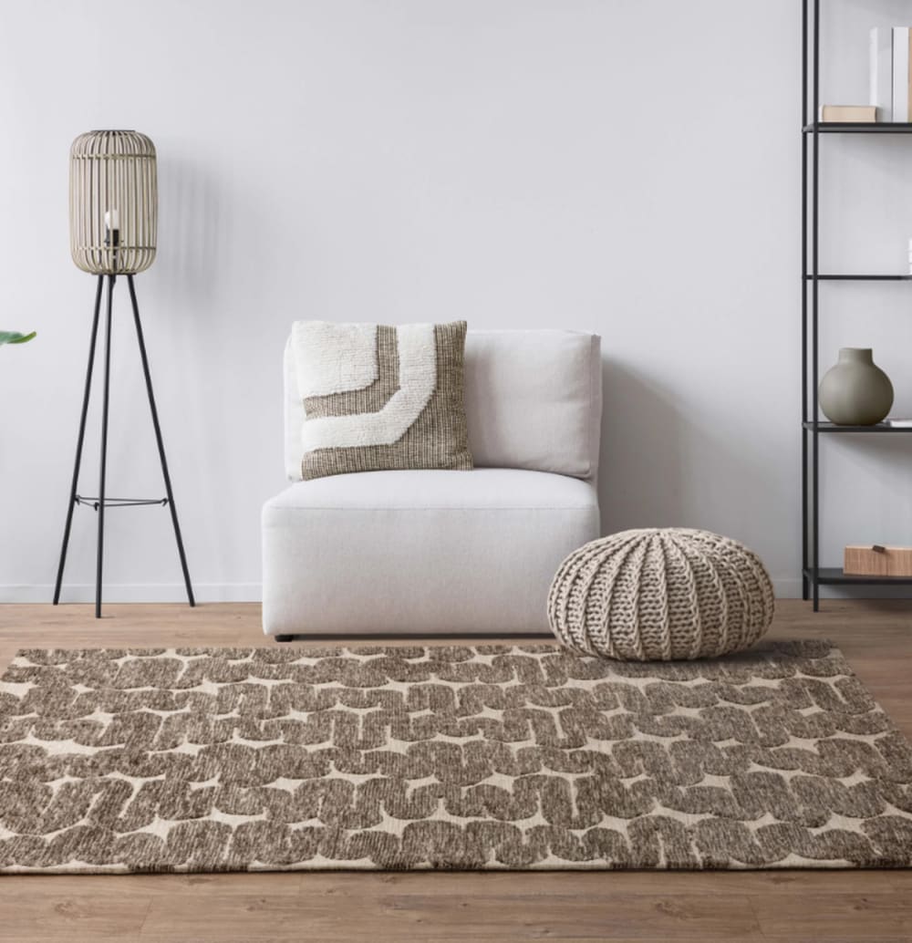 Novatrend Moderner Flachwebteppich Braun 200x290 cm style modern Braun Pes - Polyester