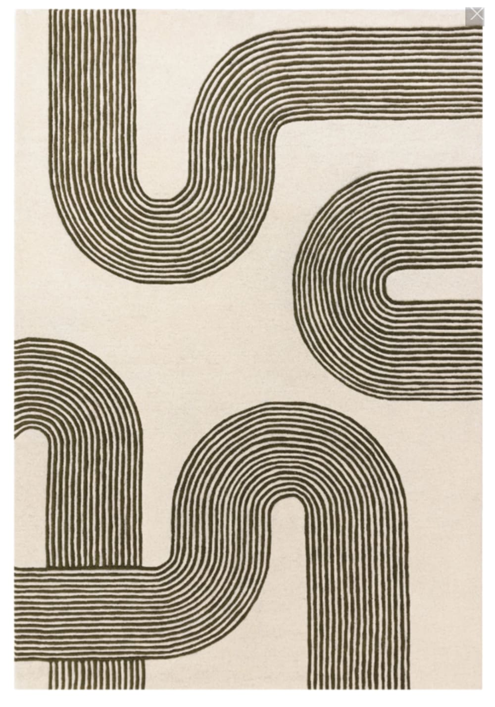 tapis moderne tufté - vert