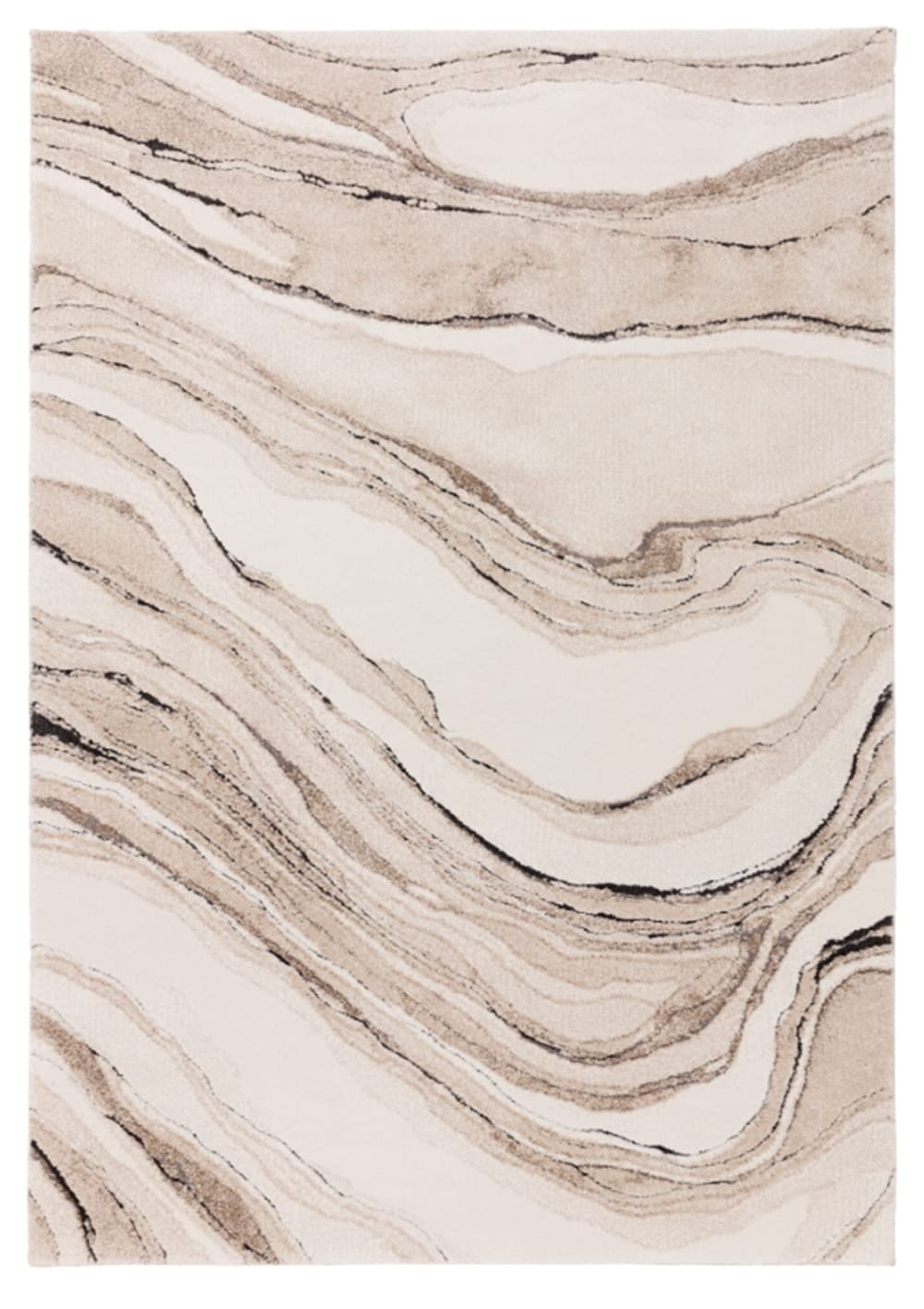 Tapis de salon tissé plat beige 080x150 cm — vue 3