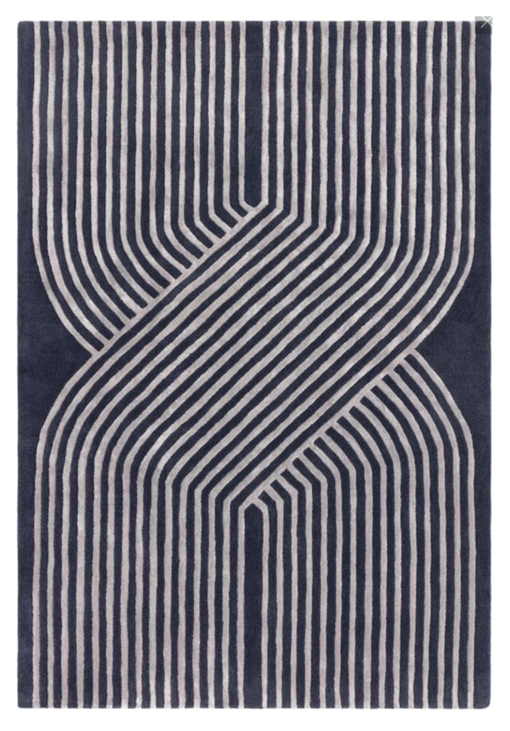 Moderner handgetufteter Wollteppich Blau 120x170 cm - Maisons Du