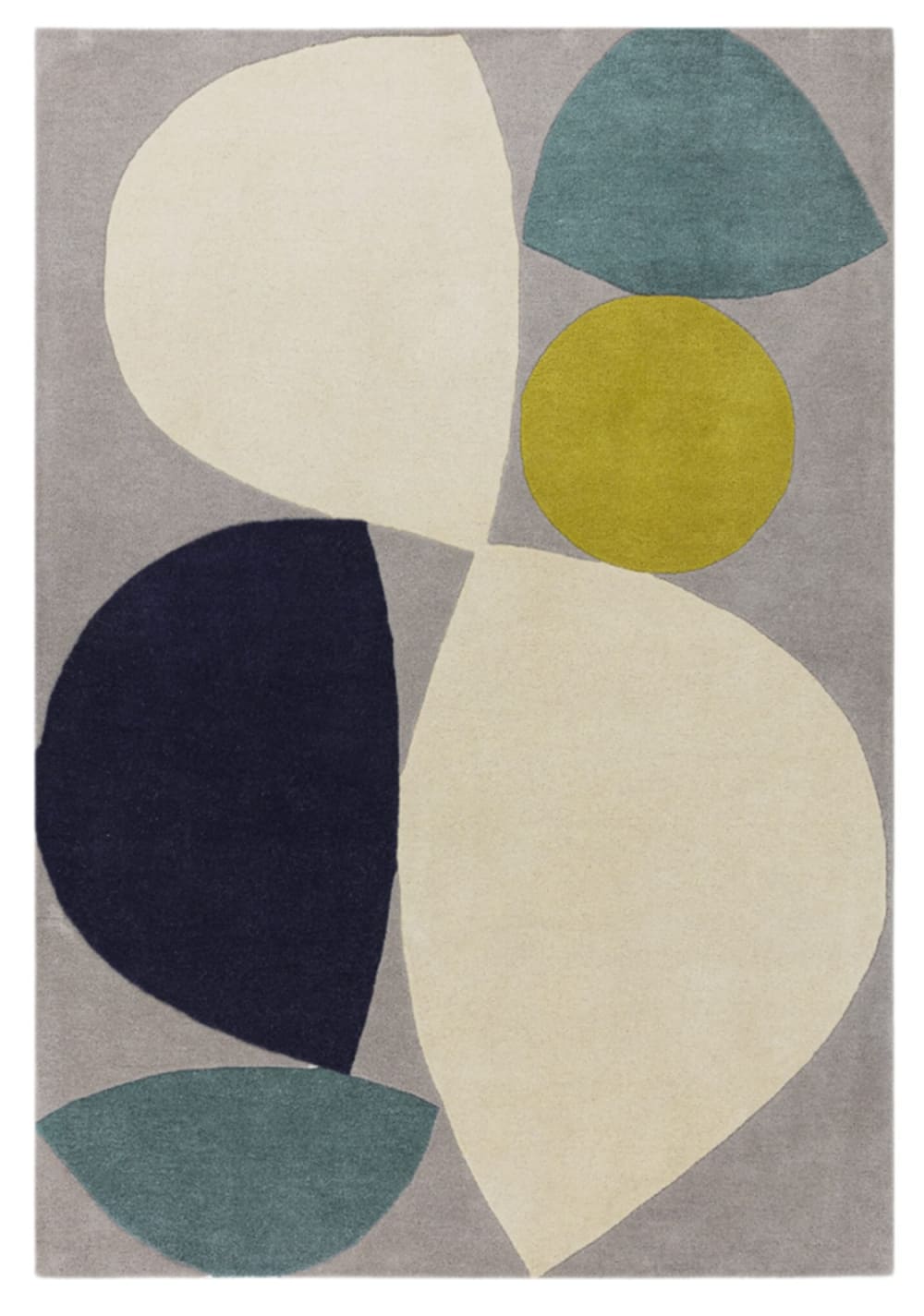 Tapis tufté main en laine Bleu 160x230 cm