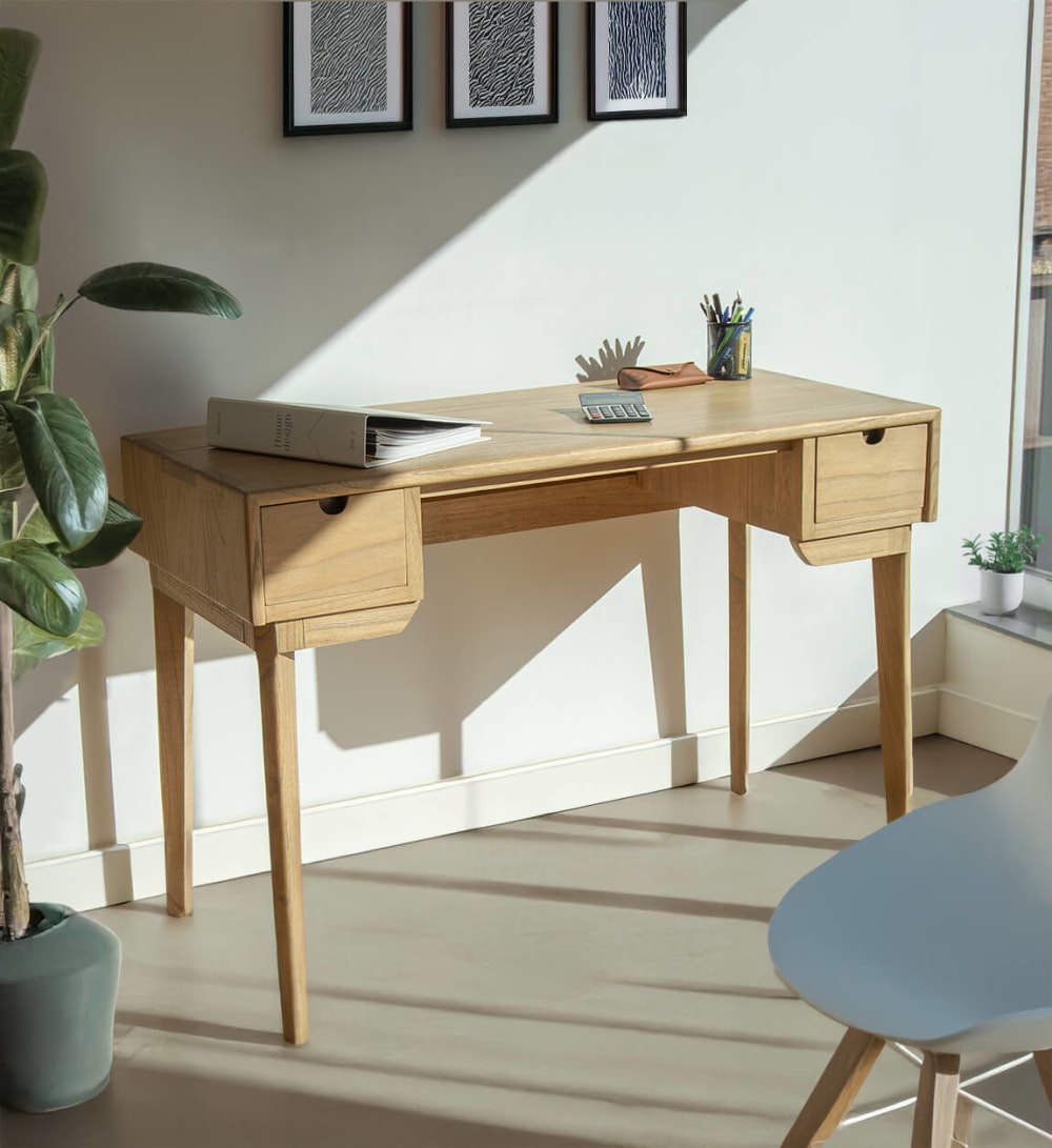 Schreibtisch aus Holz, L 120 cm, beige - Maisons Du Monde