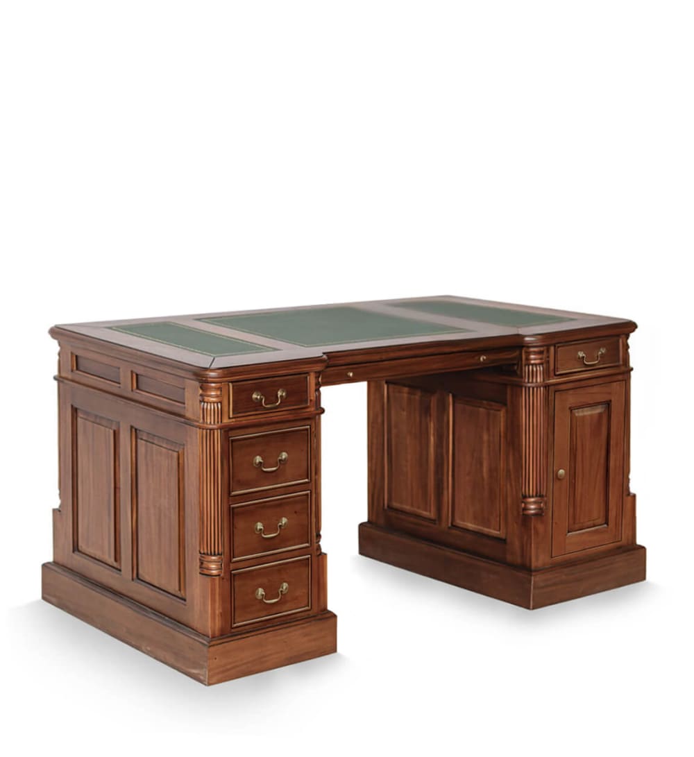 bureau en bois marron
