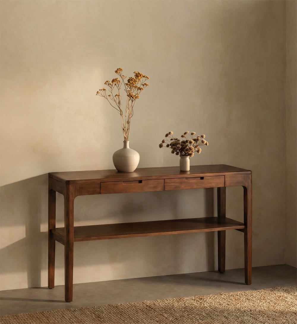 Konsole aus Holz, L 120 cm, braun - Maisons Du Monde